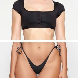 NWT Skims Black Bikini Set